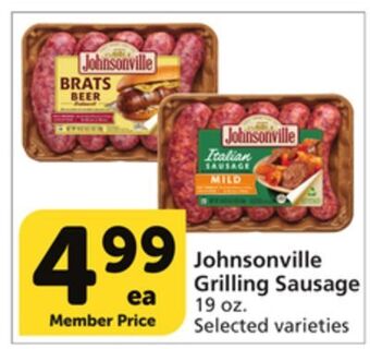Vons Johnsonville grilling sausage offer