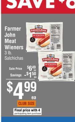 Smart & Final Farmer john meat wieners offer