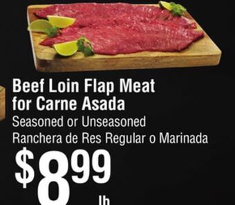 Smart & Final Beef loin flap meat for carne asada offer