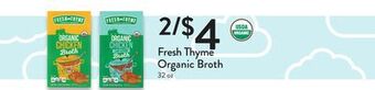 Fresh Thyme Fresh thyme organic broth offer