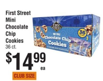 Smart & Final First street mini chocolate chip cookies offer