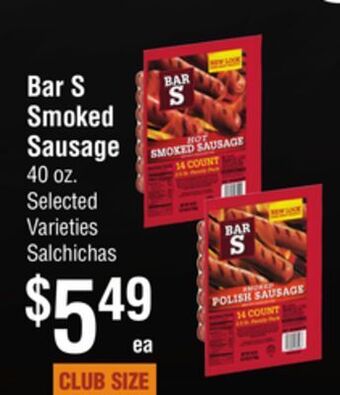Smart & Final Bar s smoked sausage offer
