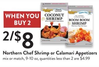 Fresh Thyme Northern chef shrimp or calamari appetizers offer