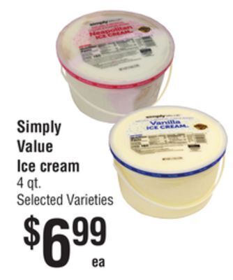 Smart & Final Simply value ice cream offer