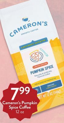 Fresh Thyme Cameron's pumpkin spice coffee offer