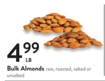 Fresh Thyme Bulk almonds offer