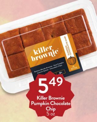 Fresh Thyme Killer brownie pumpkin chocolate chip offer