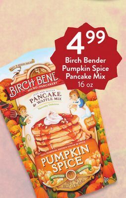 Fresh Thyme Birch bender pumpkin spice pancake mix offer