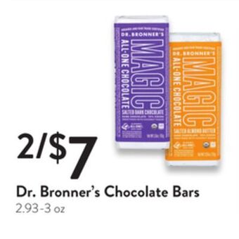 Fresh Thyme Dr. bronner's chocolate bars offer
