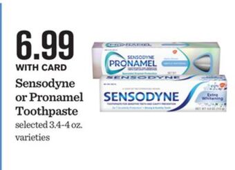 Mariano's Sensodyne or pronamel toothpaste offer