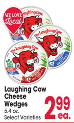 Jewel-Osco Laughing cow cheese wedges offer