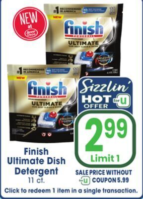 Jewel-Osco Finish ultimate dish detergent offer
