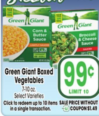 Jewel-Osco Green giant boxed vegetables offer