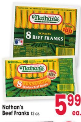 Jewel-Osco Nathan's beef franks offer
