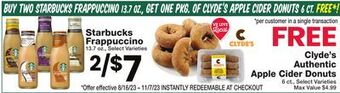 Jewel-Osco Starbucks frappuccino offer