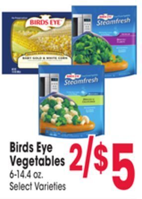 Jewel-Osco Birds eye vegetables offer