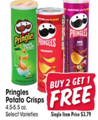 Jewel-Osco Pringles potato crisps offer