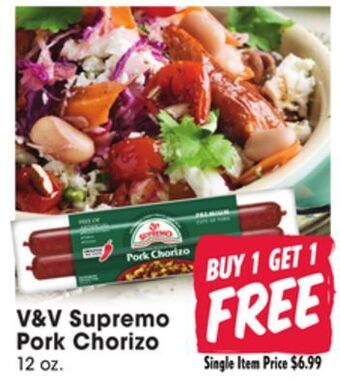 Jewel-Osco V&v supremo pork chorizo offer
