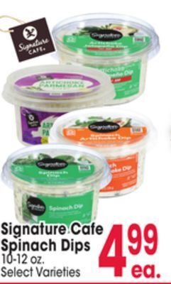 Jewel-Osco Signature cafe spinach dips offer