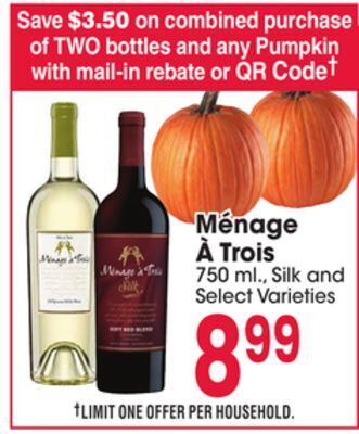 Jewel-Osco Ménage à trois offer