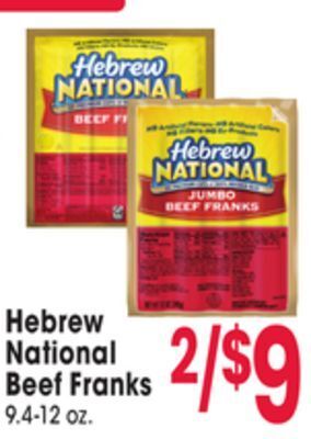 Jewel-Osco Hebrew national beef franks offer