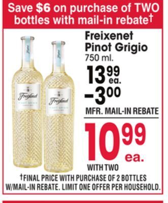 Jewel-Osco Freixenet pinot grigio offer