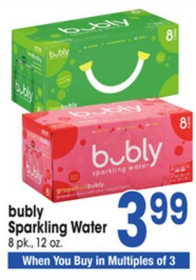 Jewel-Osco Bubly sparkling water offer