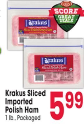 Jewel-Osco Krakus sliced imported polish ham offer