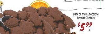 Sprouts Farmers Market Dark or milk chocolate peanut clusters offer