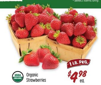 Sprouts Farmers Market Organic strawberries offer