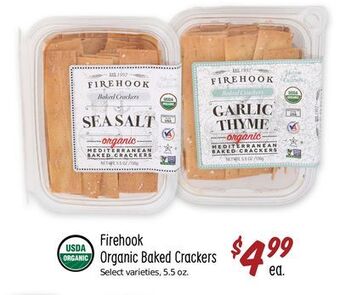Sprouts Farmers Market Firehook organic baked crackers offer