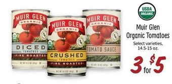 Sprouts Farmers Market Muir glen organic tomatoes offer
