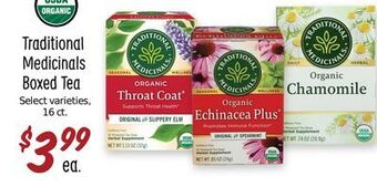 Sprouts Farmers Market Traditional medicinals boxed tea offer