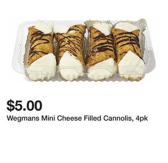 Wegmans Wegmans mini cheese filled cannolis, 4pk offer