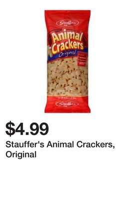 Wegmans Stauffer's animal crackers, original offer