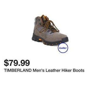 Marshalls Timberland men's leather hiker boots offer