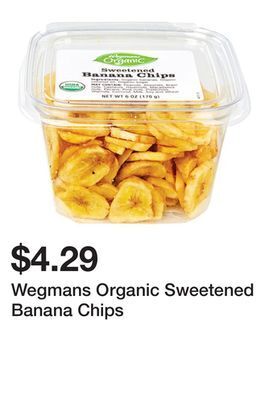 Wegmans Wegmans organic sweetened banana chips offer