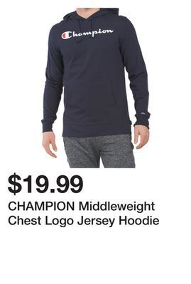 Marshalls Champion middleweight chest logo jersey hoodie offer