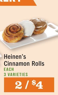 Heinen's Heinen's cinnamon rolls offer