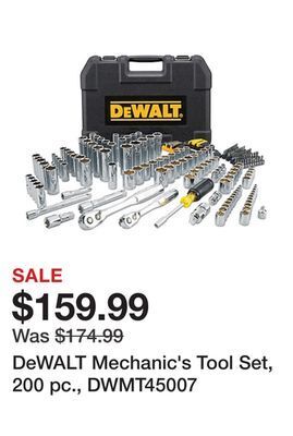Tractor Supply Company Dewalt mechanic's tool set, 200 pc., dwmt45007 offer