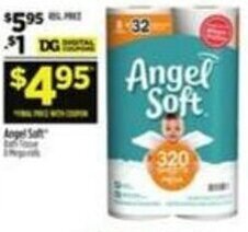 Dollar General Angel Soft Bath Tissue offer