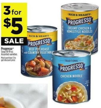 Dollar General Progresso Soup 18-19 oz. offer