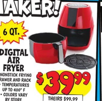 Ollie's Digital air fryer offer