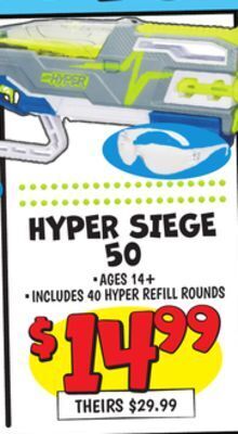 Ollie's Nerf hyper siege 50 offer