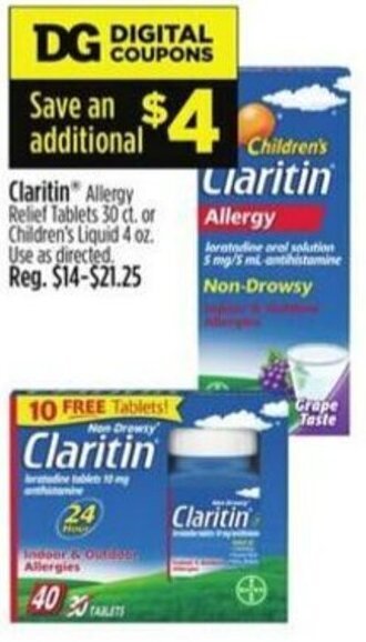Dollar General Claritin" Allergy Relief Tablets 30 ct. offer