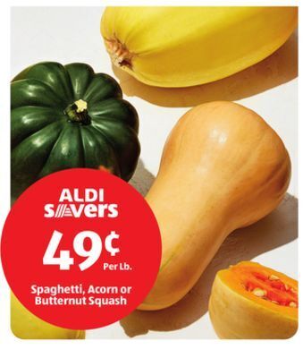 Aldi Spaghetti, acorn or butternut squash offer
