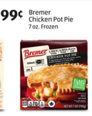 Aldi Bremer chicken pot pie offer