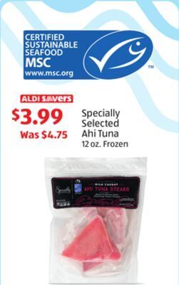 Aldi Specially selected ahi tuna offer