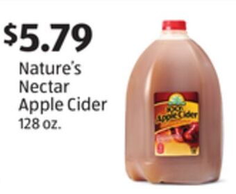 Aldi Nature's nectar apple cider offer