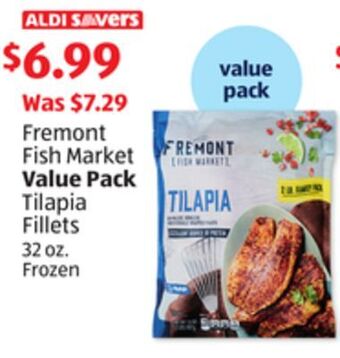 Aldi Fremont fish market value pack tilapia fillets offer